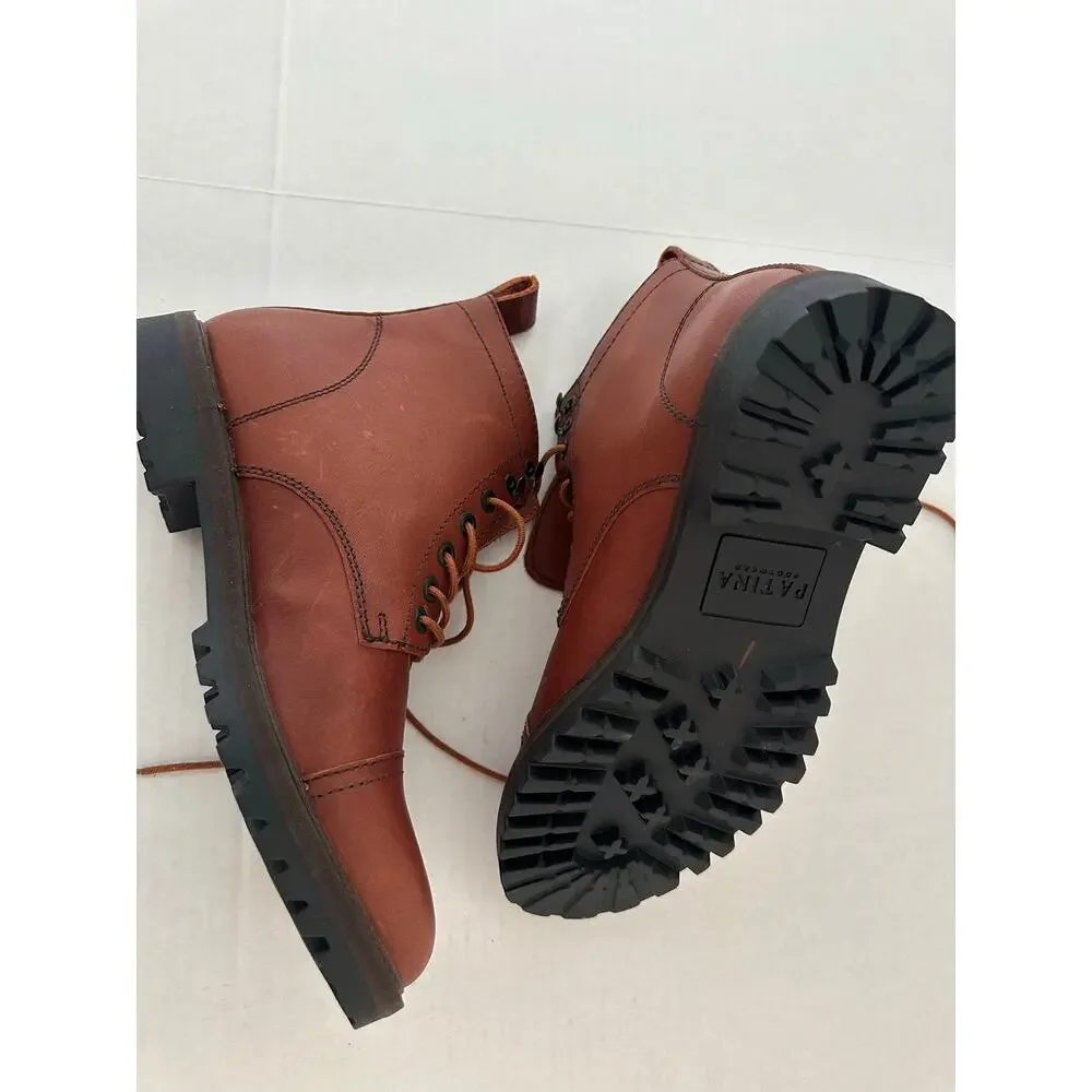 Patina / Portland Leather Goods Men's Breaker Boot Cognac Leather Size 8 (EU 41)